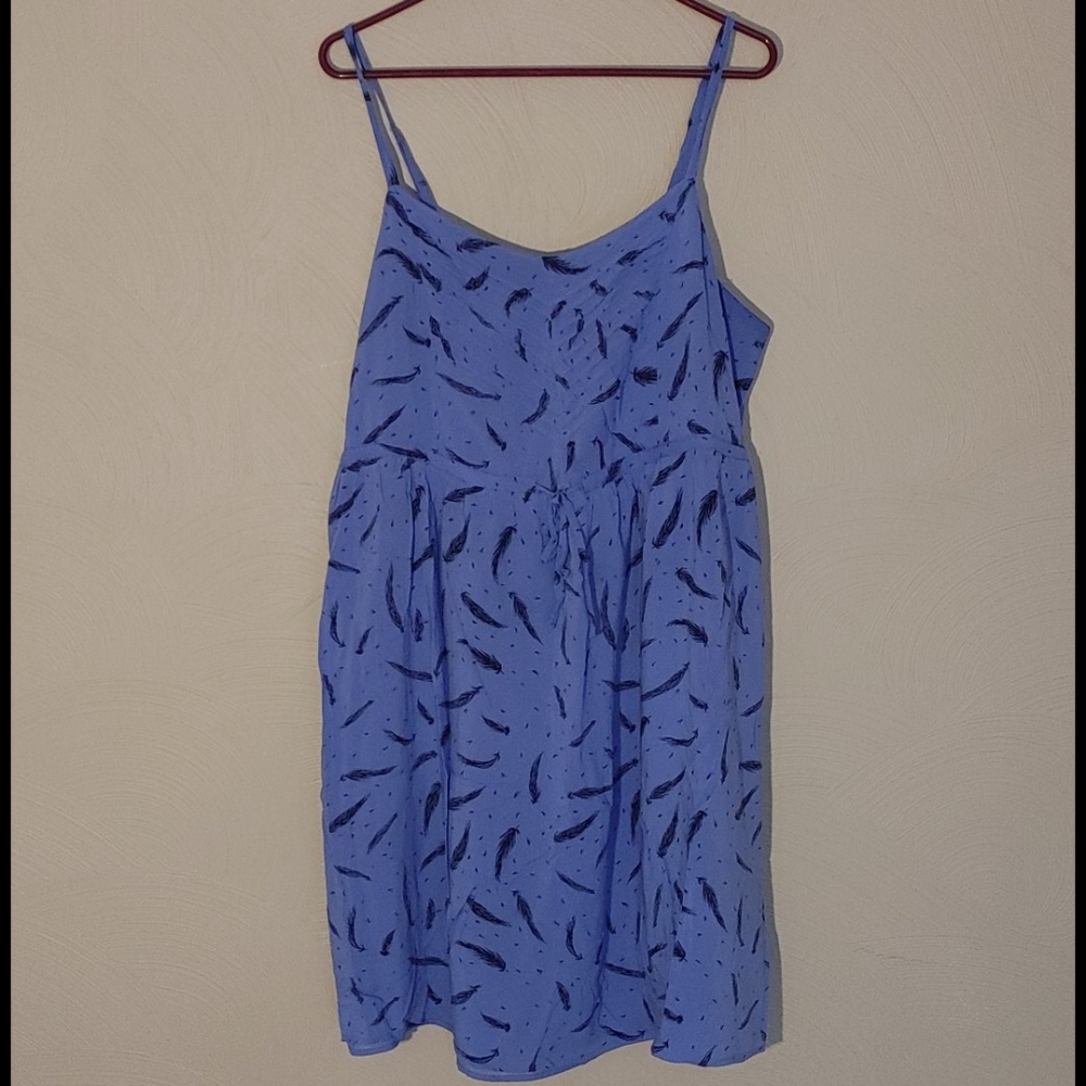 Feather print Fit & Flare Dress